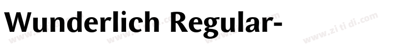 Wunderlich Regular字体转换